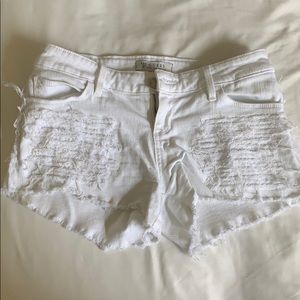 GUESS distressed denim shorts